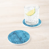 染めたての青い手作りのタイ絹 コースター (側面)