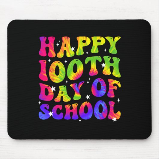 染め幸せ100日目の学生子供のティーチ マウスパッド (正面)