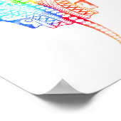 染め色をトライバルスティングレイに結ぶ ポスター (角)