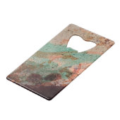 染カラフル色セメント抽象芸術 クレジットカード栓抜き (正面アングル)