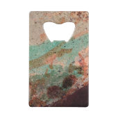 染カラフル色セメント抽象芸術 クレジットカード栓抜き (裏面)