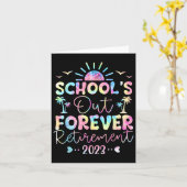 染学校の永遠の退職先生引退 カード (黄色い花)