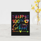 染幸せ100日目の学校先生学生紀 カード (黄色い花)