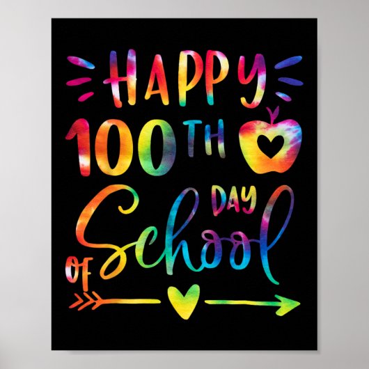 染幸せ100日目の学校先生学生紀 ポスター (正面)