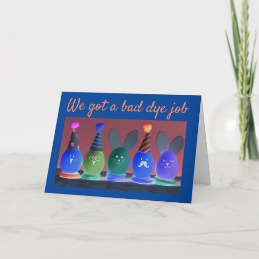 染料とハッピーイースター シーズンカード (正面)