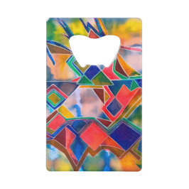 染料パターン クレジットカード栓抜き