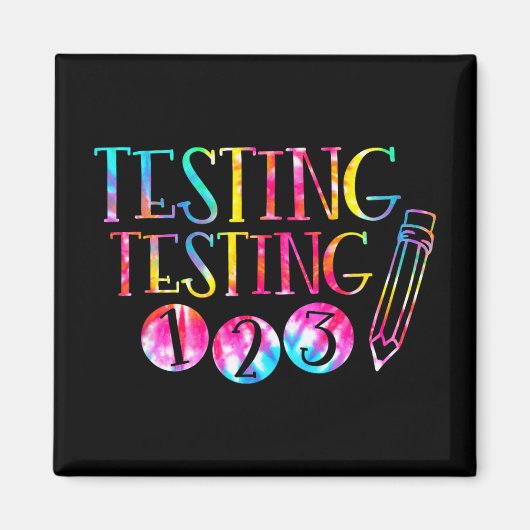 染料試験日先生試験試験1-2-3 マグネット (正面)