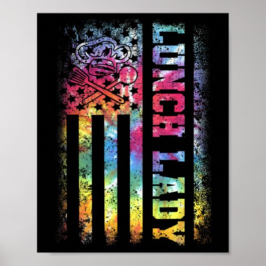 染料USフラッグランチレディ新学期 ポスター (正面)