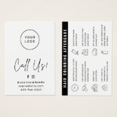 染毛染モダン毛着色アフターケアカード (正面&裏面)