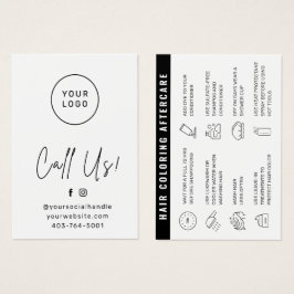 染毛染モダン毛着色アフターケアカード