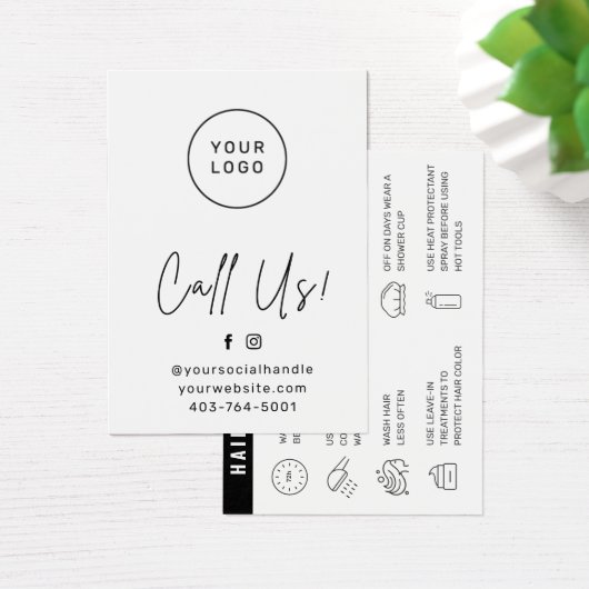 染毛染モダン毛着色アフターケアカード (デスク)