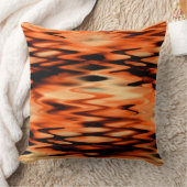 染色された焼けたオレンジ色の形成抽象芸術ジグザグスロ クッション (ブランケット)