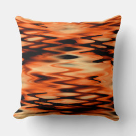 染色された焼けたオレンジ色の形成抽象芸術ジグザグスロ クッション