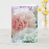 染色コーヒーフィルター花誕生日 カード (黄色い花)