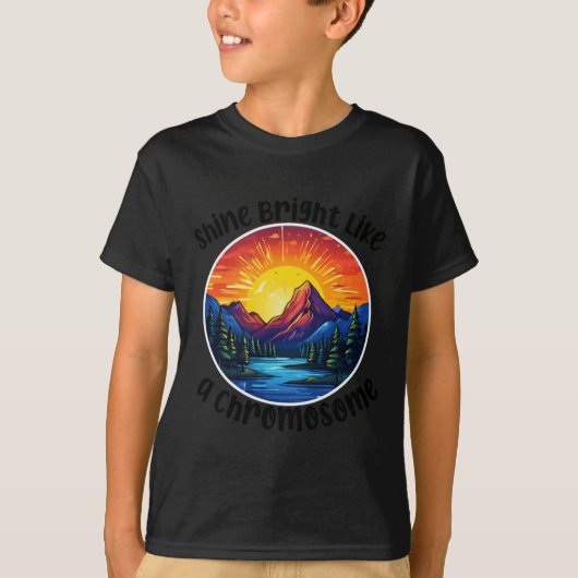染色体のように明るく輝く Tシャツ (正面)