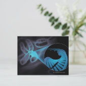 染色体のDNA鎖をズームインする ポストカード (スタンド正面)