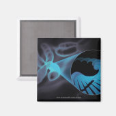 染色体のDNA鎖をズームインする マグネット (正面/裏面)