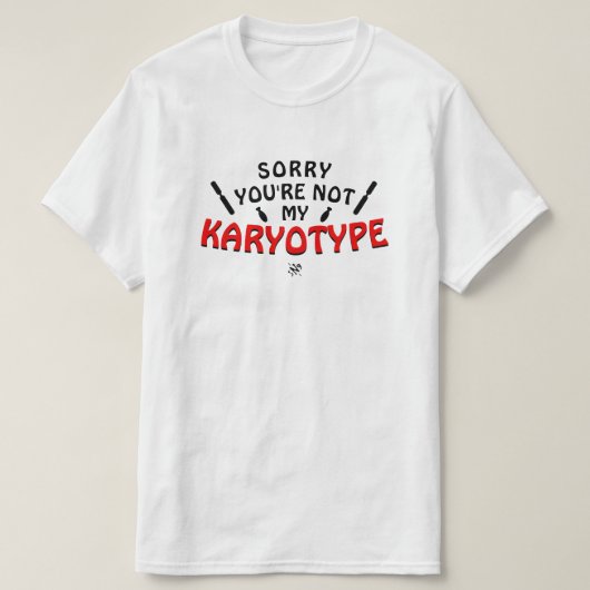 染色体v2に関するギークのための遺伝学のジョーク tシャツ (デザイン正面)