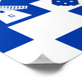 染色整理村旗 ポスター (角)