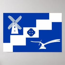 染色整理村旗 ポスター