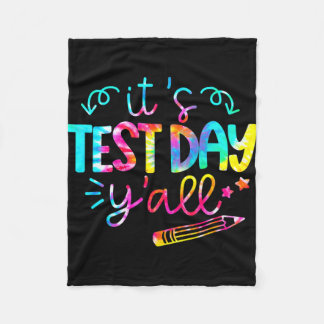 染色試験日先生TシャツIt#39; #39;s試験日 フリースブランケット