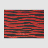 柔らかいえんじ色のグリッターのシマウマのアニマルプリント 薄葉紙 (正面)