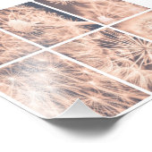 柔らかいおとぎ話ピンクのタンポポのブロボールスクエア フォトプリント            (角)