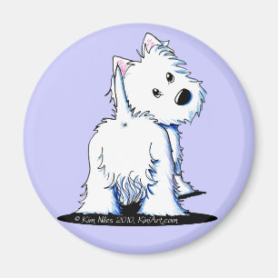 柔らかいお尻Westie マグネット