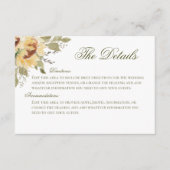 柔らかいひまわり結婚の詳細カード エンクロージャーカード (正面)