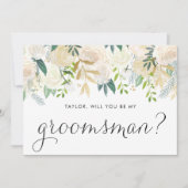 柔らかいアイボリーの花が私のグロムスマンになる (正面)