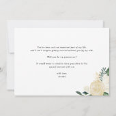 柔らかいアイボリーの花が私のグロムスマンになる (裏面)