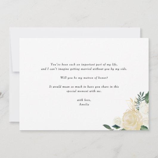 柔らかいアイボリーの花が私の名誉の母になる (裏面)