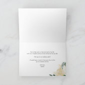 柔らかいアイボリーの花が私の結婚耳に入る カード (内部)