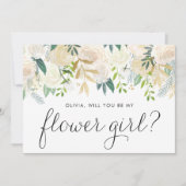 柔らかいアイボリーの花が私の花の女の子になる (正面)