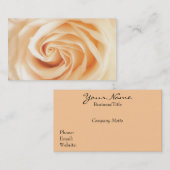 柔らかいアイボリーは上がりました 名刺 (正面/裏面)