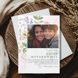 柔らかいエレガント牡丹の写真の母の日 シーズンカード