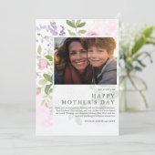 柔らかいエレガント牡丹の写真の母の日 シーズンカード (スタンド正面)