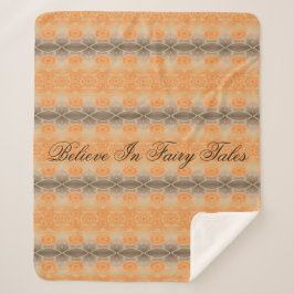 柔らかいオレンジと茶色の毛布 シェルパブランケット