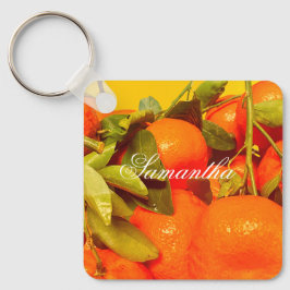 柔らかいオレンジ色の果実の美学 キーホルダー