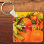 柔らかいオレンジ色の果実の美学 キーホルダー (正面)