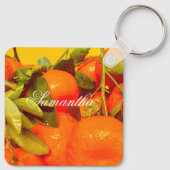 柔らかいオレンジ色の果実の美学 キーホルダー (裏面)