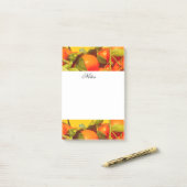 柔らかいオレンジ色の果実の美学 ポストイット (デスク上)
