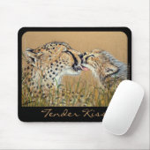 柔らかいキスのチータのベビー及びお母さんのmousepad マウスパッド (マウス)