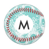 柔らかいクジャクの羽 野球ボール (正面左)