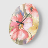 柔らかいケシI ラージ壁時計 (傾斜)