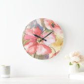 柔らかいケシI ラージ壁時計 (ホーム)