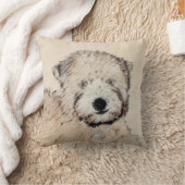 柔らかいコーティングされたテリア絵画パピーの犬の芸術 クッション (ブランケット)