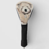 柔らかいコーティングされたテリア絵画パピーの犬の芸術 ゴルフヘッドカバー (正面)