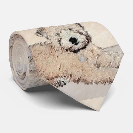 柔らかいコーティングされたテリア絵画パピーの犬の芸術 ネクタイ (ロール)