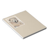 柔らかいコーティングされたテリア絵画パピーの犬の芸術 ノートパッド (アングル)